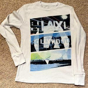 Vintage Thermal Graphic Long Sleeve Tee  Size M  Rare!